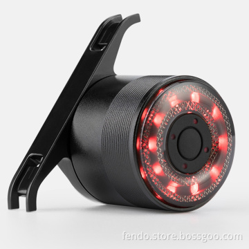 Universal Red Round LED Bicycle Tail Light - USB Rechargeable for Safety While Riding